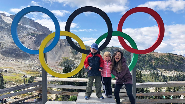 Visiting Whistler in Canada.