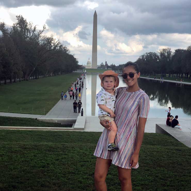 Au pair Alyz and her host baby go on many adventures.